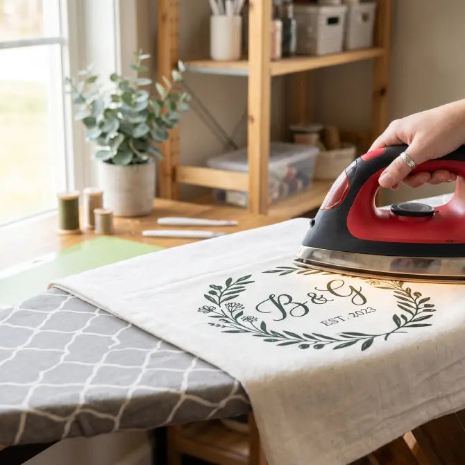 How to Use Heat Transfer Vinyl (HTV) on Flour Sack Tea Towels