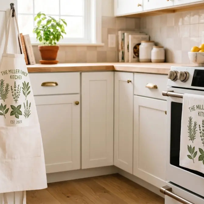 Personalized Kitchen Towels, Aprons & Placemats — Make Your Kitchen Your Own