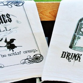 Trick or Treat! Halloween Inspired Flour Sack Tea Towel Ideas