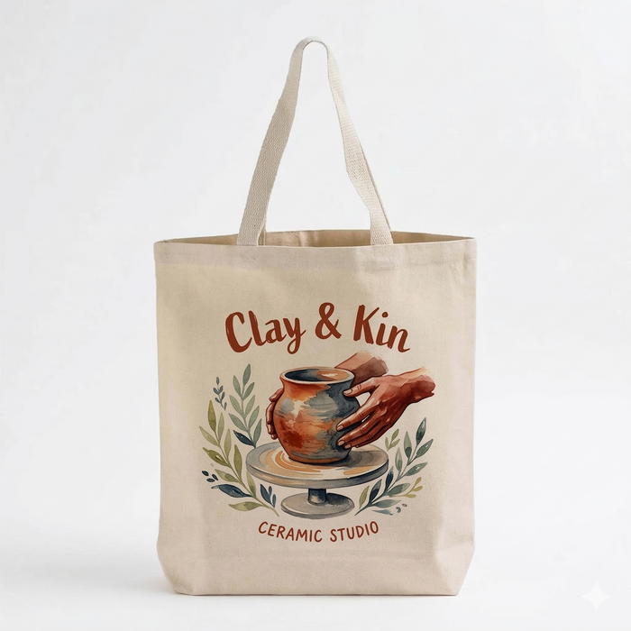 Custom Heavy Canvas Tote Bag — 12 oz Gusset, Screen Print & DTG