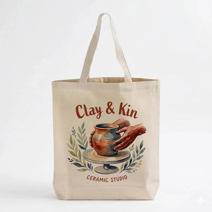 Custom Heavy Canvas Tote Bag — 12 oz Gusset, Screen Print & DTG