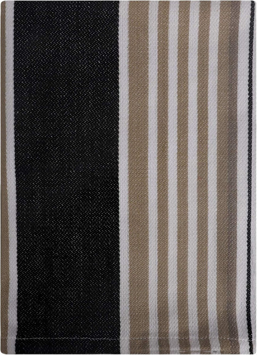 Black & Tan Oversized Cotton Napkins – 20×20", Set of 12 | Reusable Cloth Napkins