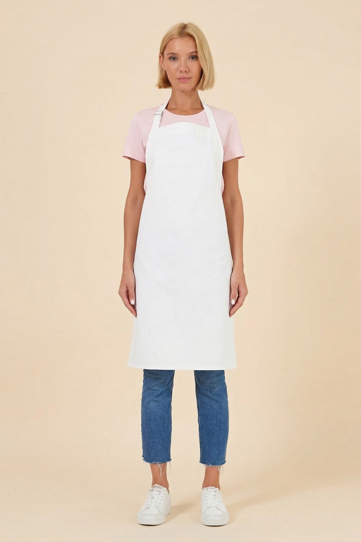 Plain White Blank Apron No Pocket — Wholesale for Screen Printing, DTG & Embroidery