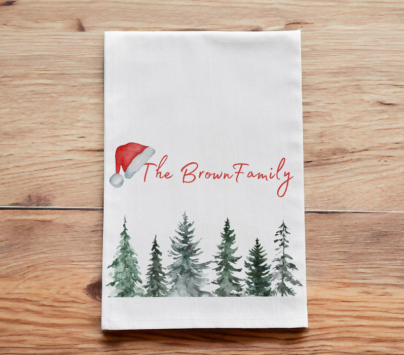 Personalized Christmas Kitchen Towels, Personalized Christmas Tea Towels