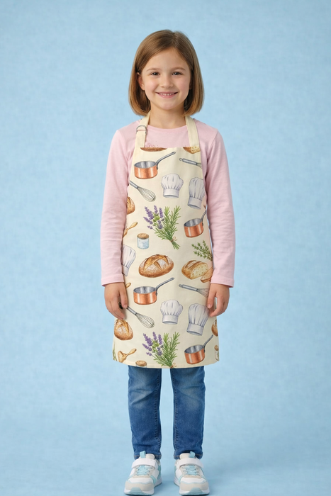 All-Over Custom Printed Aprons — 100% Cotton Twill, Adult & Kids