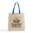 Custom Canvas Tote Bag with Colored Handles — Natural Body, 8 Handle Colors, Screen Print & DTG