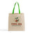 Custom Canvas Tote Bag with Colored Handles — Natural Body, 8 Handle Colors, Screen Print & DTG