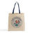 Custom Canvas Tote Bag with Colored Handles — Natural Body, 8 Handle Colors, Screen Print & DTG