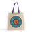 Custom Canvas Tote Bag with Colored Handles — Natural Body, 8 Handle Colors, Screen Print & DTG