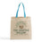 Custom Canvas Tote Bag with Colored Handles — Natural Body, 8 Handle Colors, Screen Print & DTG