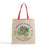 Custom Canvas Tote Bag with Colored Handles — Natural Body, 8 Handle Colors, Screen Print & DTG