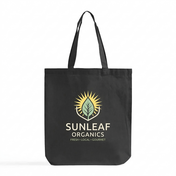 Custom Canvas Tote Bag with Gusset — 6 oz Lightweight Everyday Tote, Screen Print & DTG