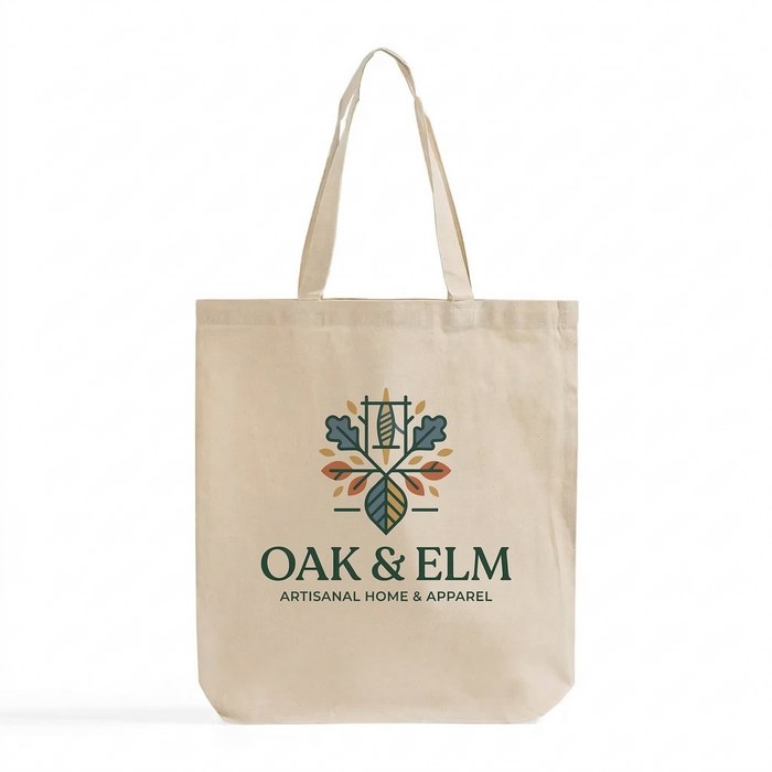 Custom Canvas Tote Bag with Gusset — 6 oz Lightweight Everyday Tote, Screen Print & DTG