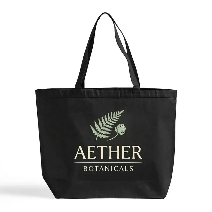 Custom Jumbo Canvas Tote Bag with Closure — 23×17×6, Hook & Loop, Screen Print & DTG
