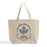 Custom Jumbo Canvas Tote Bag with Closure — 23×17×6, Hook & Loop, Screen Print & DTG