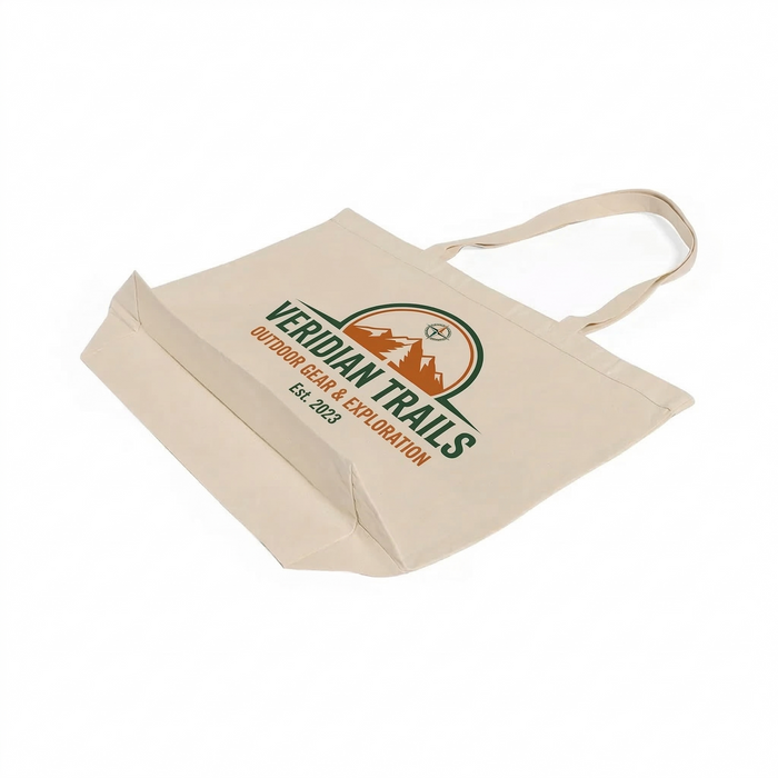 Custom Jumbo Canvas Tote Bag with Closure — 23×17×6, Hook & Loop, Screen Print & DTG