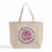 Custom Jumbo Canvas Tote Bag with Closure — 23×17×6, Hook & Loop, Screen Print & DTG