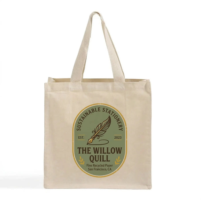 Custom Square Market Tote Bag — Premium 15×15×7 Canvas, Screen Print & DTG