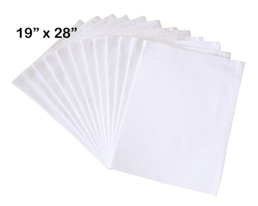Tea Towels Blank for Kitchen, 19"x28", 100% Cotton, Set of 12