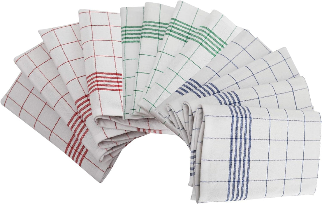 Kitchen Dish Towels Multi Stripe – 100% Natural Cotton, Ultra Soft & Super Absorbent