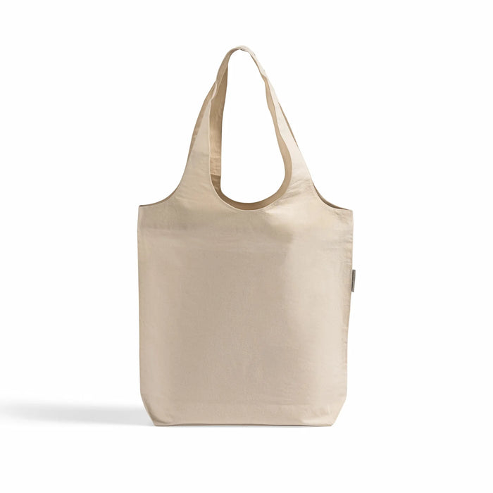 Organic Cotton Foldable Tote Bag — GOTS Certified, Stows Flat, 17×16×4.5