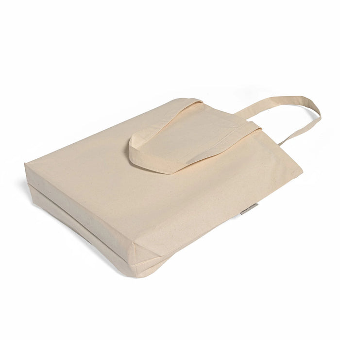 Organic Cotton Over-Shoulder Grocery Tote — GOTS Certified, 17×15×4