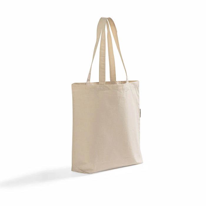 Organic Cotton Over-Shoulder Grocery Tote — GOTS Certified, 17×15×4
