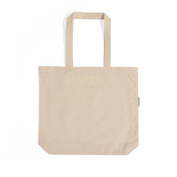 Organic Cotton Over-Shoulder Grocery Tote — GOTS Certified, 17×15×4