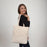 Organic Cotton Over-Shoulder Grocery Tote — GOTS Certified, 17×15×4