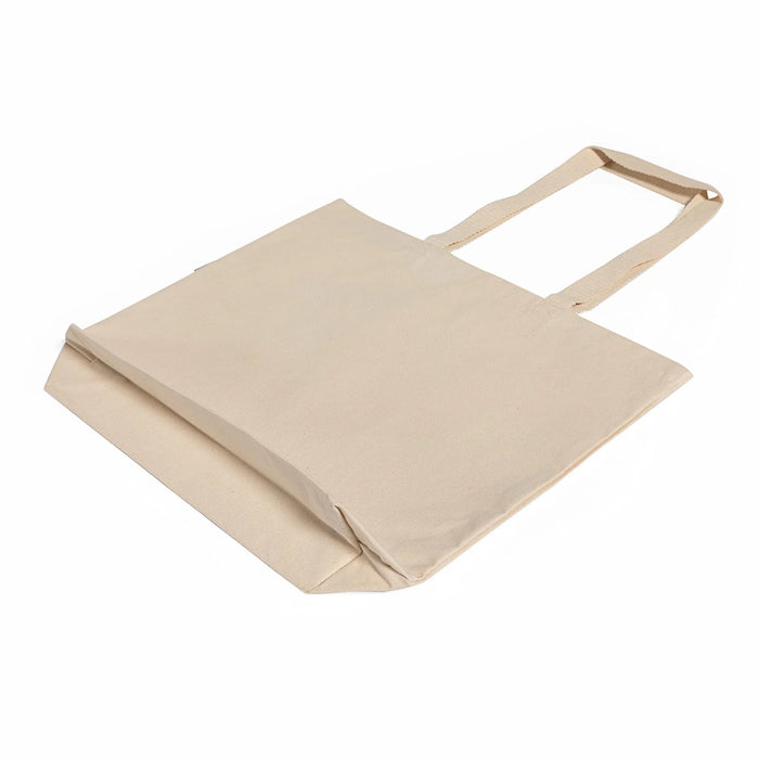 Organic Cotton Canvas Shopper Tote Bag — GOTS Certified, Heavy 10 oz, 18.5×14×4.5