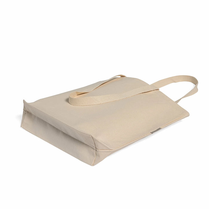 Organic Cotton Canvas Shopper Tote Bag — GOTS Certified, Heavy 10 oz, 18.5×14×4.5