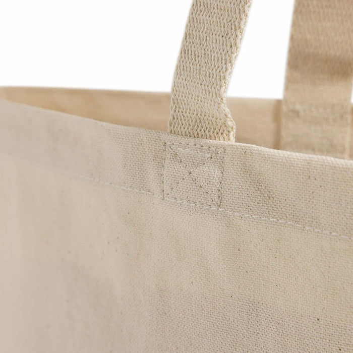 Organic Cotton Canvas Shopper Tote Bag — GOTS Certified, Heavy 10 oz, 18.5×14×4.5