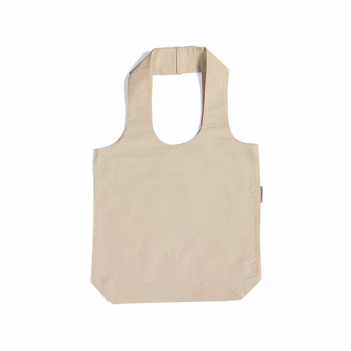 Organic Cotton Foldable Tote Bag — GOTS Certified, Stows Flat, 17×16×4.5