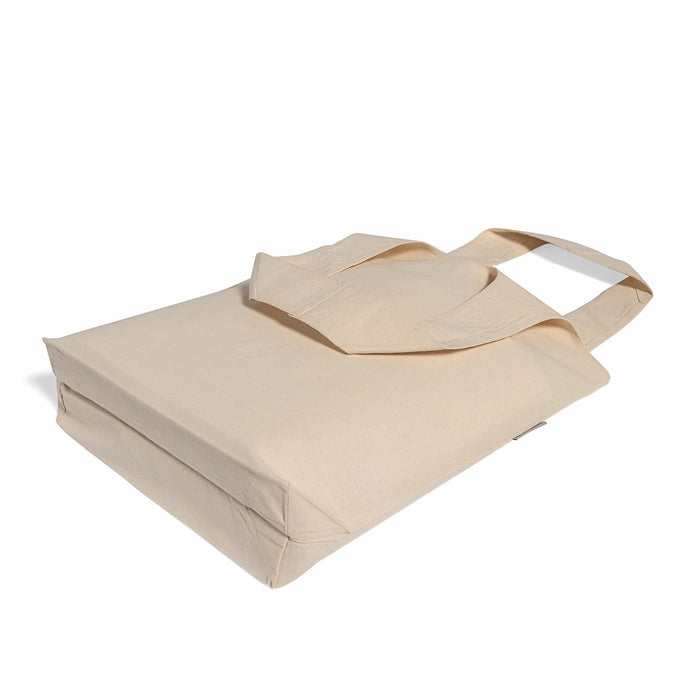 Organic Cotton Foldable Tote Bag — GOTS Certified, Stows Flat, 17×16×4.5