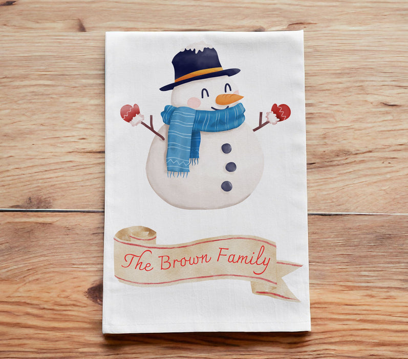 Personalized Christmas Kitchen Towels, Personalized Christmas Tea Towels