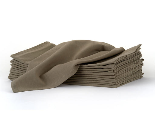 Plaza Taupe Flour Sack Towels, Plaza Taupe Tea Towels, Set of 12