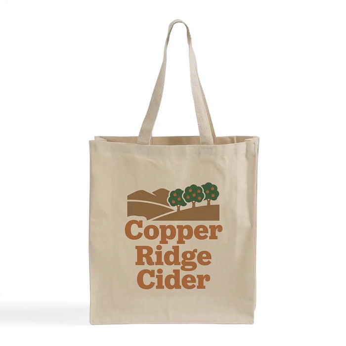 Custom Gusseted Canvas Tote Bag — Full Side & Bottom Gusset, Screen Print & DTG
