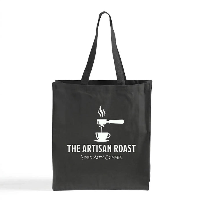 Custom Gusseted Canvas Tote Bag — Full Side & Bottom Gusset, Screen Print & DTG