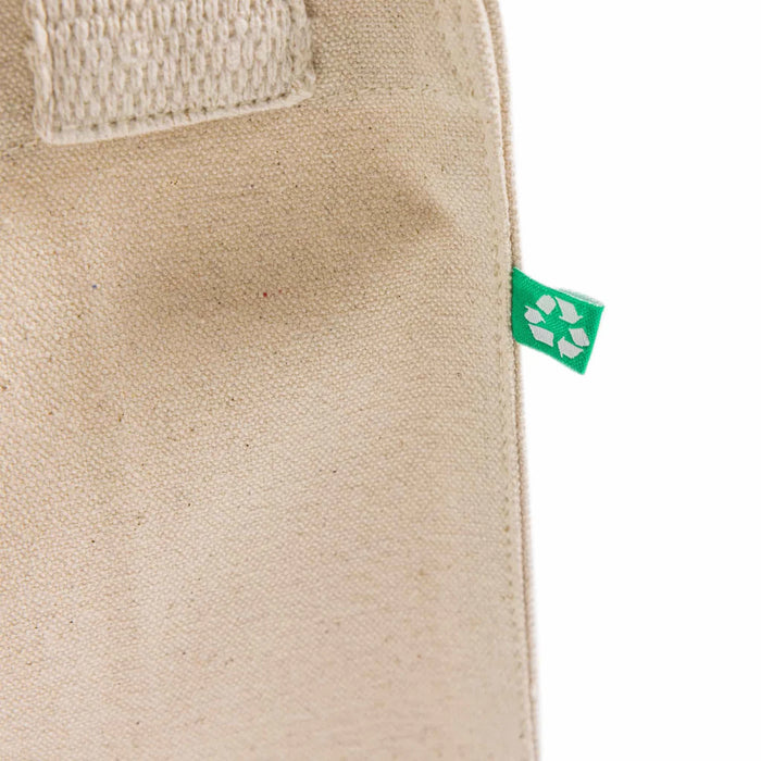 Recycled Canvas Book Tote Bag — GRS Certified Mini Tote with Full Gusset, 8×10×5