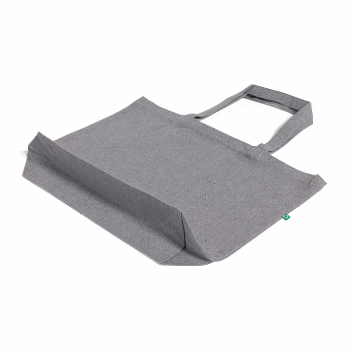 Large Recycled Canvas Tote Bag with Gusset — Blank Wholesale Eco Grocery Tote, GRS Certified, 20×15×5