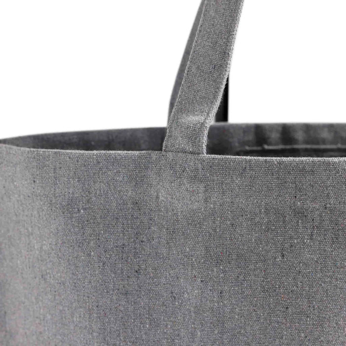 Large Recycled Canvas Tote Bag with Gusset — Blank Wholesale Eco Grocery Tote, GRS Certified, 20×15×5