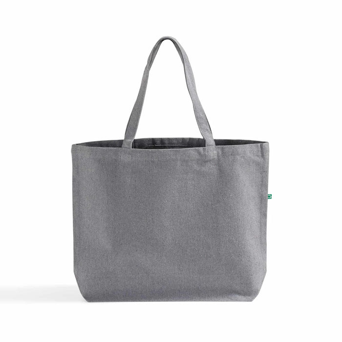 Large Recycled Canvas Tote Bag with Gusset — Blank Wholesale Eco Grocery Tote, GRS Certified, 20×15×5