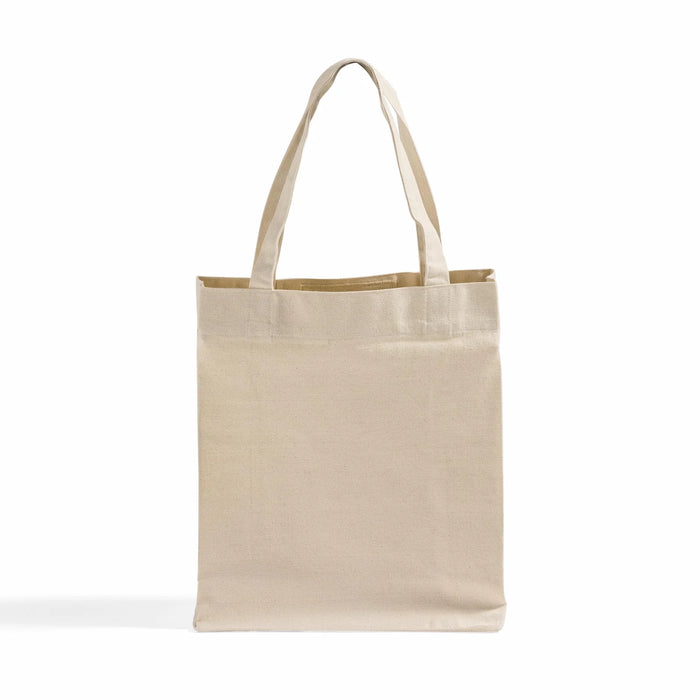 Recycled Canvas Tote Bag with Full Gusset & Interior Pocket — GRS Certified, 13×15×5