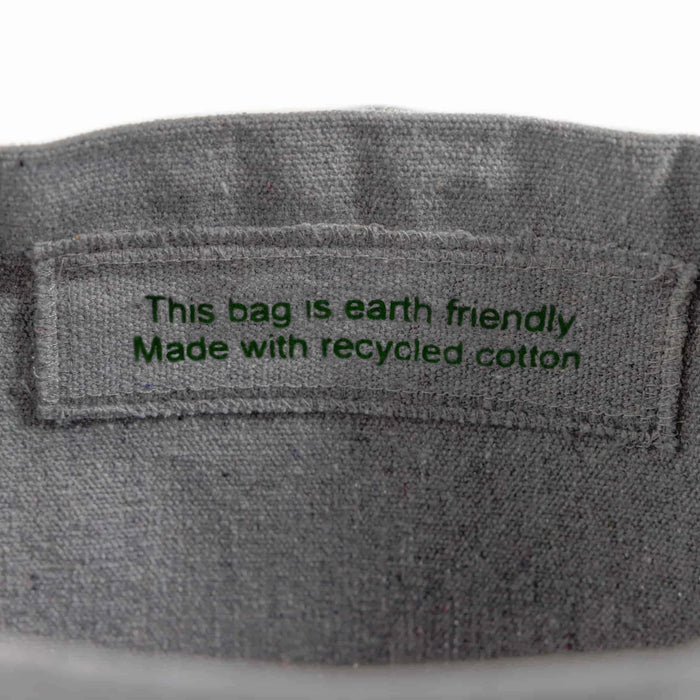 Large Recycled Canvas Tote Bag with Gusset — Blank Wholesale Eco Grocery Tote, GRS Certified, 20×15×5