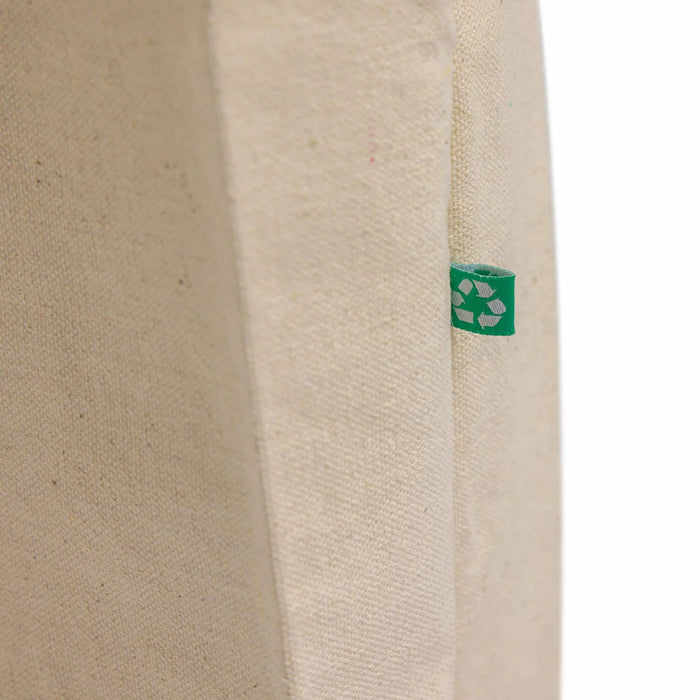 Recycled Canvas Tote Bag with Full Gusset & Interior Pocket — GRS Certified, 13×15×5