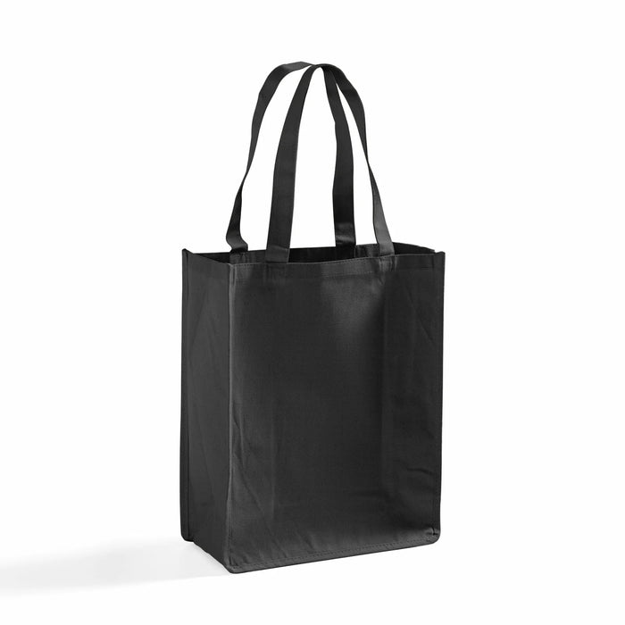 bulk travel tote bags Extra Large Canvas Tote Bag with Full Gusset — Blank Wholesale Jumbo Shopper, 14×17×7, Black