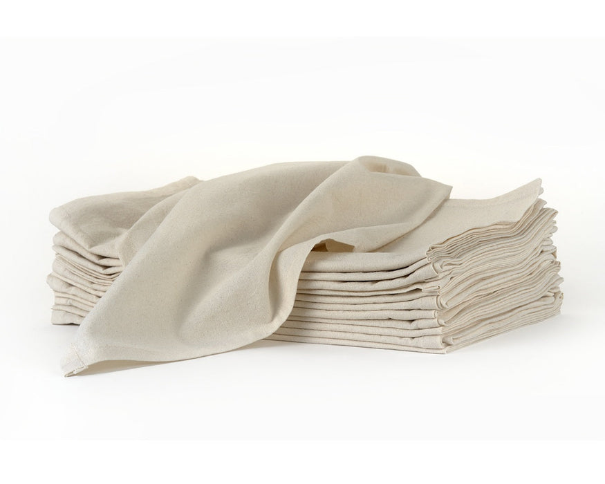 Heavyweight Flour Sack Towels, 27 x 27 Inches,  Set of 12, 100% Premium Cotton, Highly Absorbent, Multi-Purpose Kitchen Dish Towels, Perfect for Printing & Embroidery