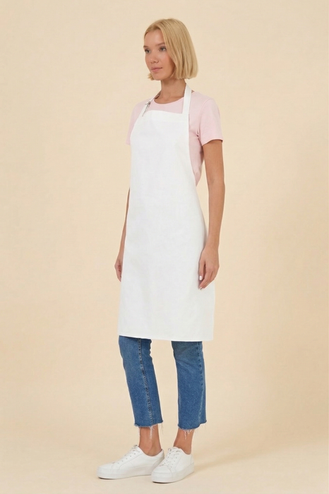 Plain White Blank Apron No Pocket — Wholesale for Screen Printing, DTG & Embroidery