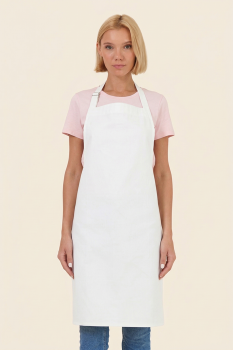 Plain White Blank Apron No Pocket — Wholesale for Screen Printing, DTG & Embroidery