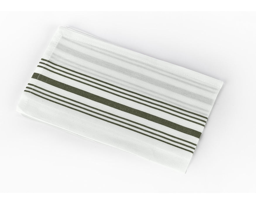 Cloth Napkins, Dinner Napkins, Striped Bistro Napkins, 100% Cotton, Multipurpose Restaurant Quality, Set of 12